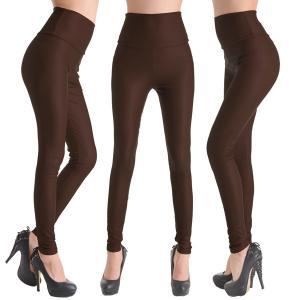 Sexy Women Faux Leather Stretch Hig..