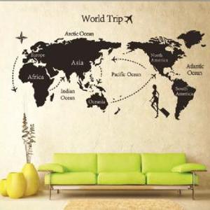 DIY World Trip Map Removable Vinyl ..