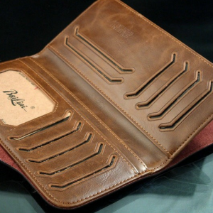 New custom leather wallets cute Men..