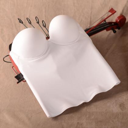 white strapless wedding bra