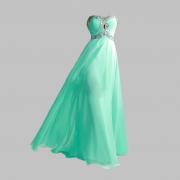 HOT Lime Green Aqua Sweetheart New Hot Chiffon Empire Long Cheap Stock Crystal Sequin Evening Prom Dresses Bridesmaid Gowns Dress