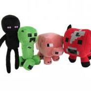 Retail Minecraft JJ Enderman cow pink pig Cute plush toy stuffed doll 13-21cm
