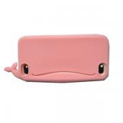 *FREE SHIPPING* Cute Big Mouth Whale Rubber Card Holder Soft Case Cover For Apple iPhone 4 4S 5 5S EC115