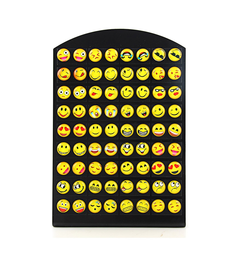 *FREE SHIPPING* New Design 36 Pairs Emoji Funny Happy Face Stud Earring for Women Girls Trendy Ear Jewelry Gifts 32816372716