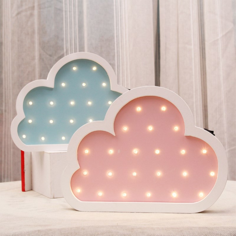 Europe style cloud wooden lights fashion Marquee night light LED environmental children's room decoration pendant wall light 32846937845