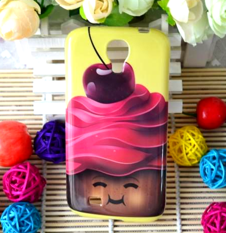 1pcs colorful decoration patinted Stick paste Keep calm ice cream candy soft TPU Gel Case Cover For Samsung Galaxy S4 i9500