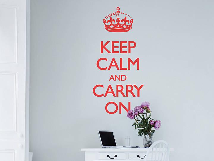 Wall Decal Quotes - Keep Calm and Carry On Wall Decal Sticker Quote Vinyl Wall Room Decal StickerVinyl wall/quotes