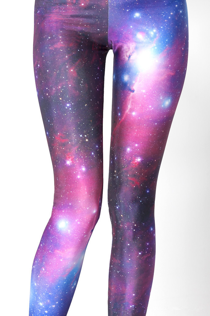 Galaxy Print High Waist Leggings