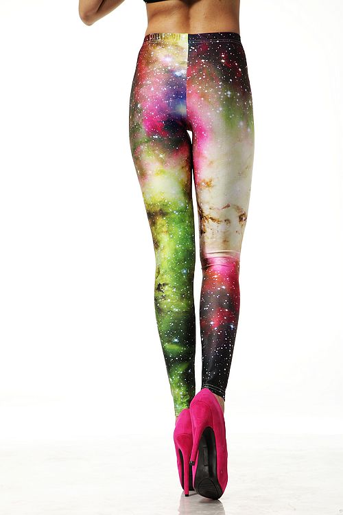 Women Leggings Stretch High Waist Luxurious Galaxy Print Legging Space Tight Pants Fadeless On