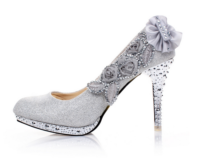 Wedding Shoes Diamond Princess Wedding shoes high-heeled 8CM shoes high heels