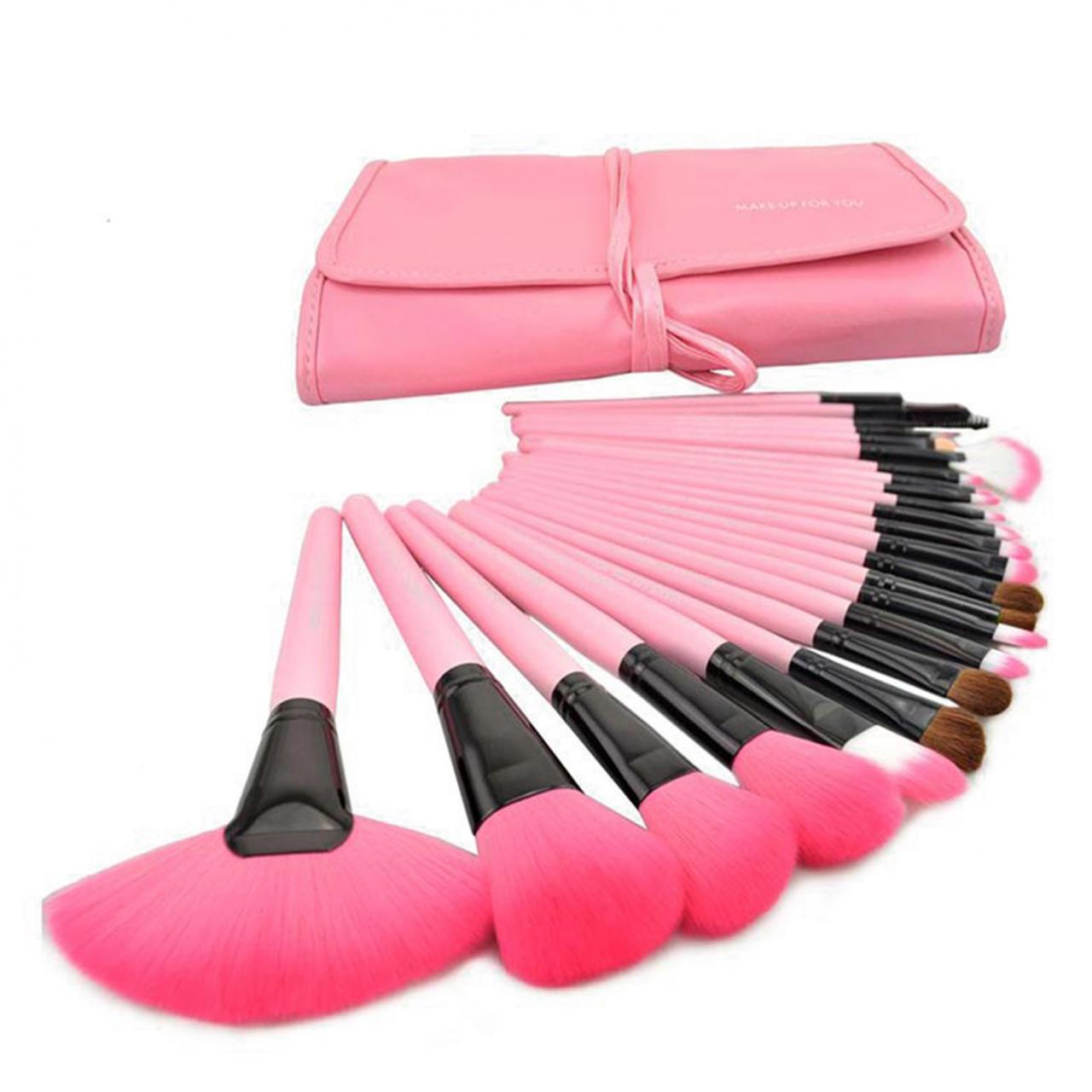 Professional 24 PCS Makeup Brush Set Make-up Toiletry Kit Wool Brand