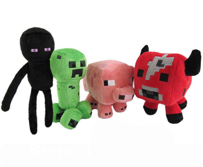 Retail Minecraft Jj Enderman Cow Pink Pig Cute Plush Toy Stuffed
