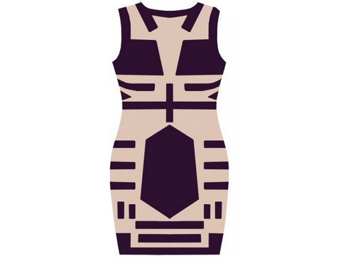 Women Celebrity Midi Bodycon Dress, Sleeveless Sexy Party Bandage Dress, See Through Club Print Dress Drop Shipping M7-31