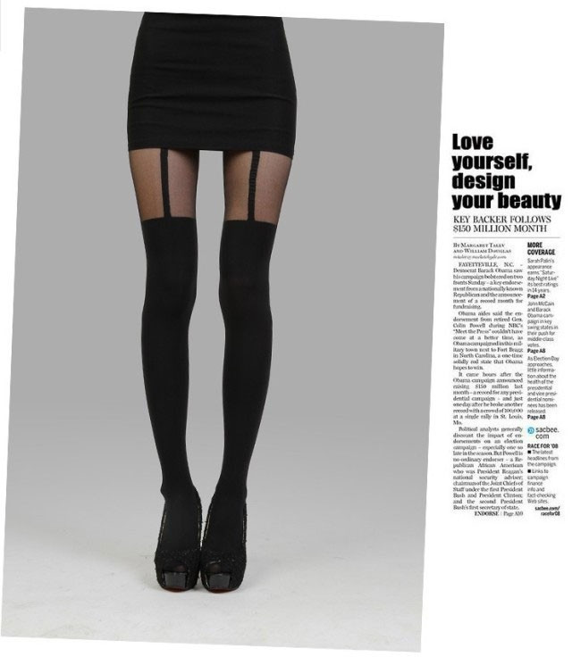 Download New Women Mock Suspender Tights, Elegant, Sexy, Soft And ...