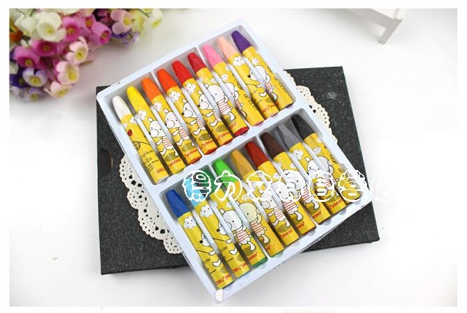 Baisoo stationery supplies fresh 18colors oil pastel for school student art drawing doodle prize 18pcs/set Oulm