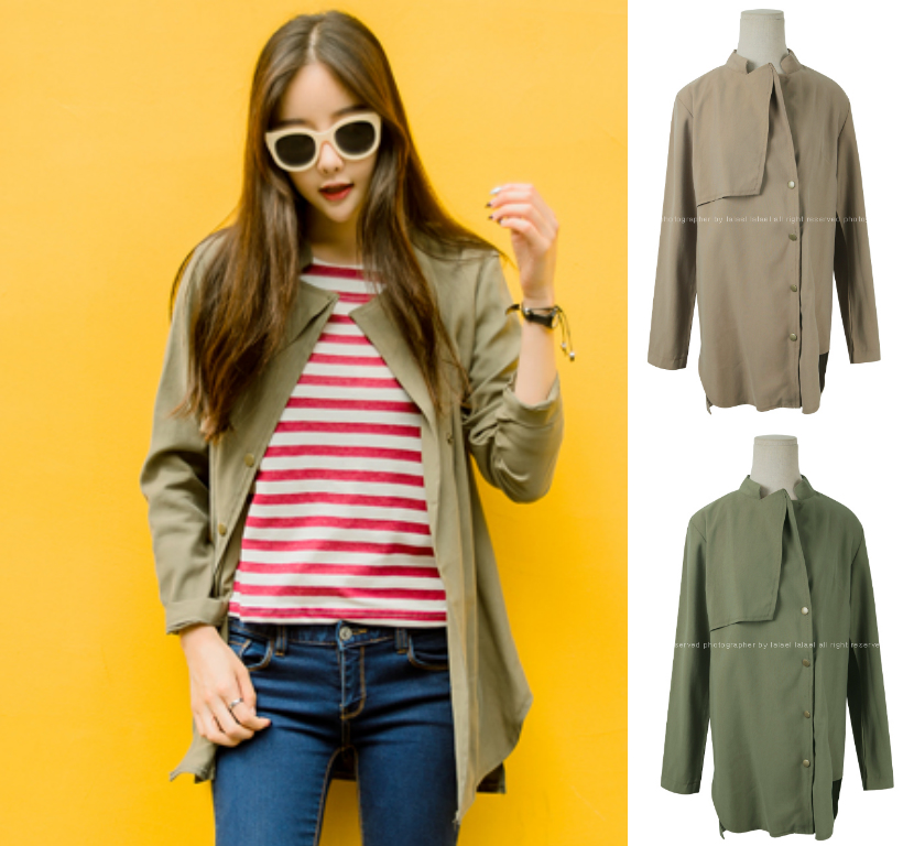 Cardigan Jacket Outerwear Outer Beige Green Khaki Autumn Fall Jumper Stylish Office Casual Women Natural Fit Boxy 438732660 마가렛