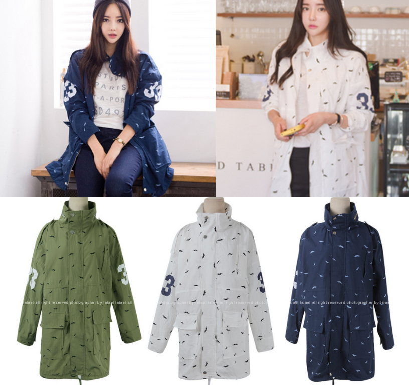 *Free Shipping* mustache Jacket Outerwear Outer Navy White Khaki Black Autumn Fall Jumper Stylish Casual Women Natural Fit 438732660 젯프린