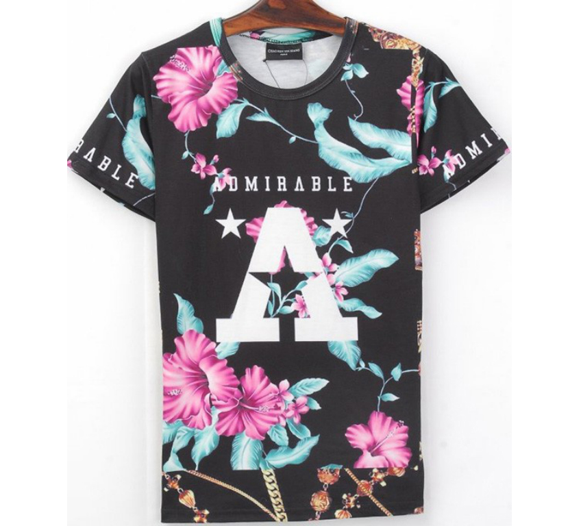 new men/women's summer casual clothing short sleeve tshirt 3d harajuku print floral flowers/trees jungle Rio T-shirts shirt