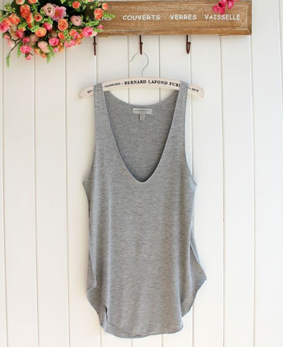 *Free Shipping* Fashion Summer Woman Lady Sleeveless Blouse V-Neck Candy Vest Loose Tank Tops T-shirt