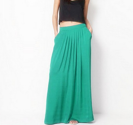 pastel long skirt