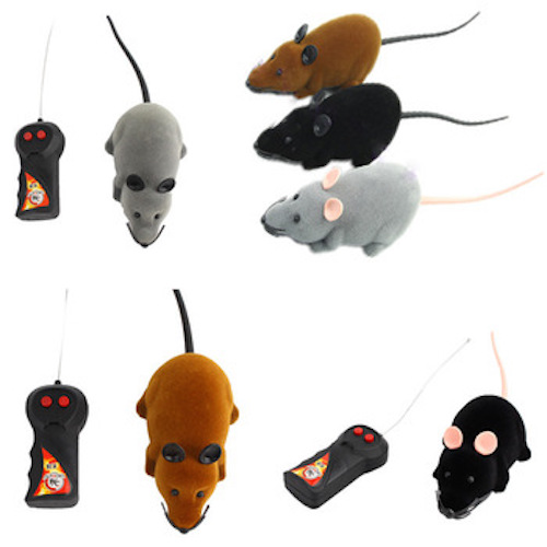 *Free Shipping* Hot Funny Remote Control RC Wireless Rat Mice Mouse Toy For Novelty Cat Dog Brown Black Grey 3 Colors