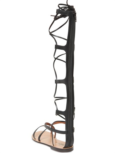 black flatform gladiator sandals
