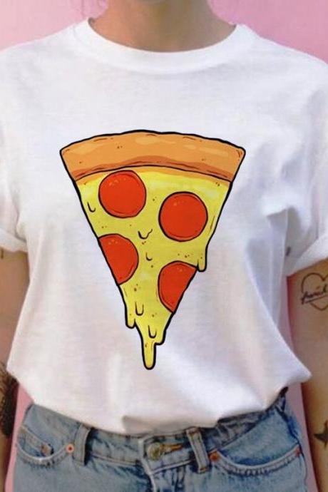 woman T-shirt friend TV show Pizza T-shirt viper woman print female T-shirt retro female short-sleeved T-shirt 90s Harajuku 4000890739564