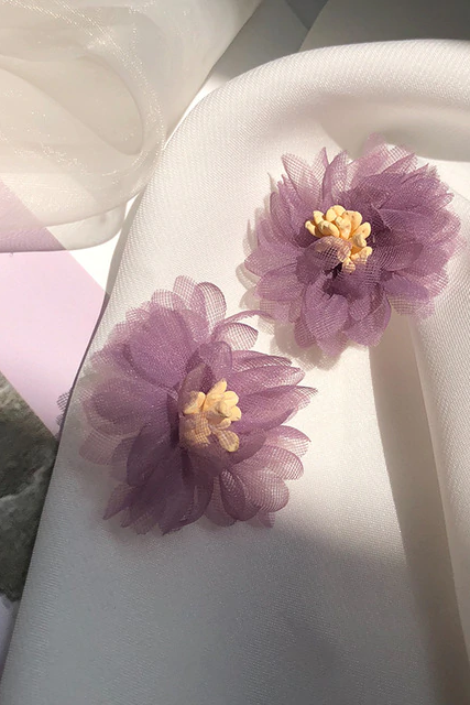 S925 needle Fashion Jewelry Earrings Fairy Purple Butterfly Resin Enamel Flower Grape Elegant Dangle Drop Earrings Party Gift 4001033201833