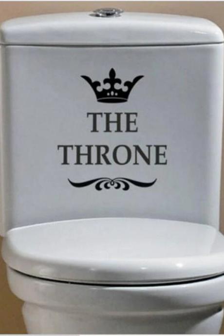 THE THRONE Funny Interesting Toilet Wall Stickers Bathroom Decoration Accessories Home Decor 32970715822